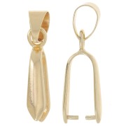 25mm pendant fastener for costume jewelry - Gold Tone x1