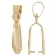 25mm pendant fastener for costume jewelry - Gold Tone x1