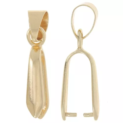 25mm pendant fastener for costume jewelry - Gold Tone x1