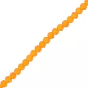 Perles rondelles facettées - rondes aplaties - 4x3.5 mm Mandarine x41cm