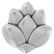 Lotus flower slider bead for 10mm lace - Antique Silver plating x1|raw }}