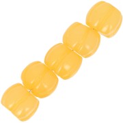 12mm opaque resin Pumpkin bead - Yellow x1
