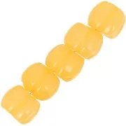 12mm opaque resin Pumpkin bead - Yellow x1