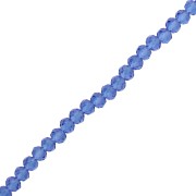 Faceted rondelle beads - flattened round - 4.5x3.5 mm Sapphire x40cm
