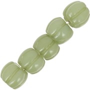 12mm opaque resin Pumpkin bead - Olive x1
