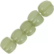 12mm opaque resin Pumpkin bead - Olive x1