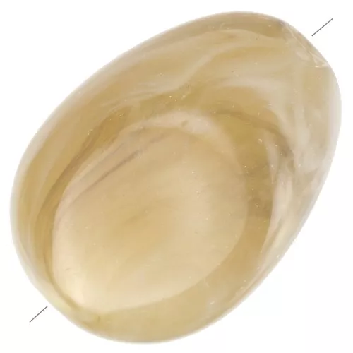 Flat irregular 18x13 mm acrylic beads - Khaki marbled x10