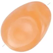 18x13mm Flat irregular acrylic beads - Orange marbled x10