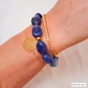 18x13mm Flat irregular acrylic beads - Orange marbled x10