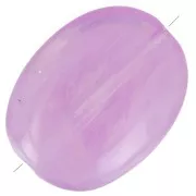Flat irregular acrylic beads 19x15 mm Lilac marbled x10