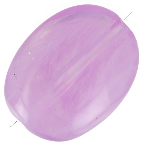 Flat irregular acrylic beads 19x15 mm Lilac marbled x10