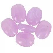 Flat irregular acrylic beads 19x15 mm Lilac marbled x10