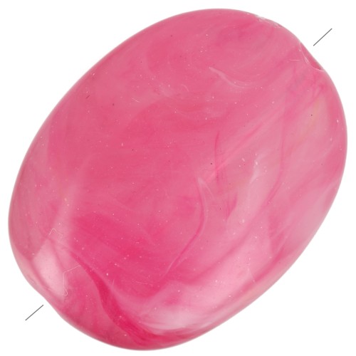Flat irregular acrylic beads 19x15mm Pink marbled x10
