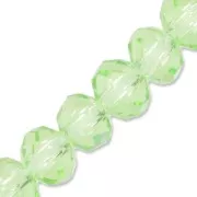 Fire Polished faceted flat round 6x4mm Peridot x40cm