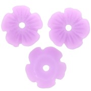 10mm resin Flower bead caps - Lilac x12