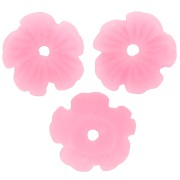 10mm resin Flower bead caps - Pink x12|raw }}