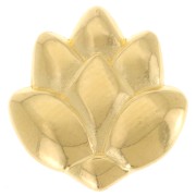 Lotus flower slider bead for 10mm lace - Fine gold-plated x1|raw }}