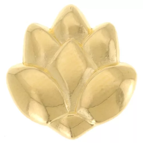 Lotus flower slider bead for 10mm lace - Fine gold-plated x1