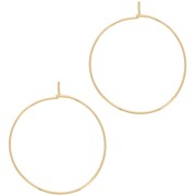 Créoles to decorate 30 mm - Wire 0.7 mm - Gold x20|raw }}