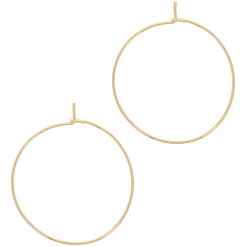 Créoles to decorate 30 mm - Wire 0.7 mm - Gold x20