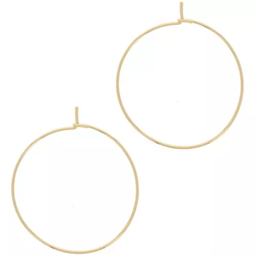 Créoles to decorate 30 mm - Wire 0.7 mm - Gold x20