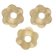 4mm Flower bead caps - Gold Tone x20