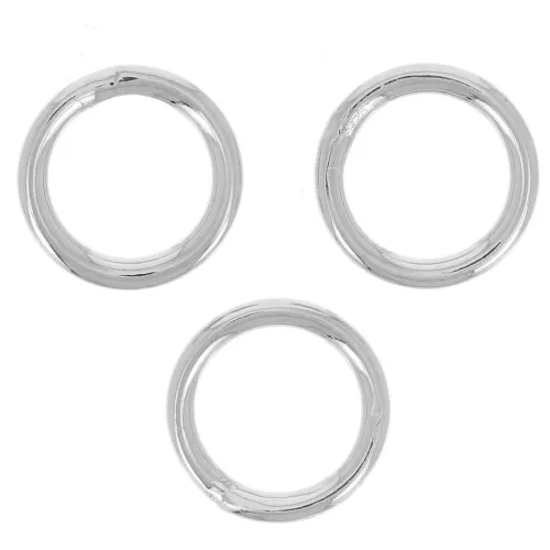 7x1mm Closed rings - Silver Tone x25