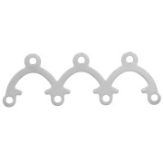 25x8.5mm Spacers 3 bridges - Silver Tone x10|raw }}