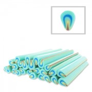 Polymer clay cane 5x50mm Petal Mint|raw }}