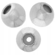 3mm stopper bead with 0.5mm hole - Silver Tone x10