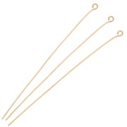 70x0.7mm Eye pins - Gold Tone x10