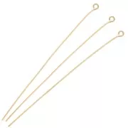 70x0.7mm Eye pins - Gold Tone x10