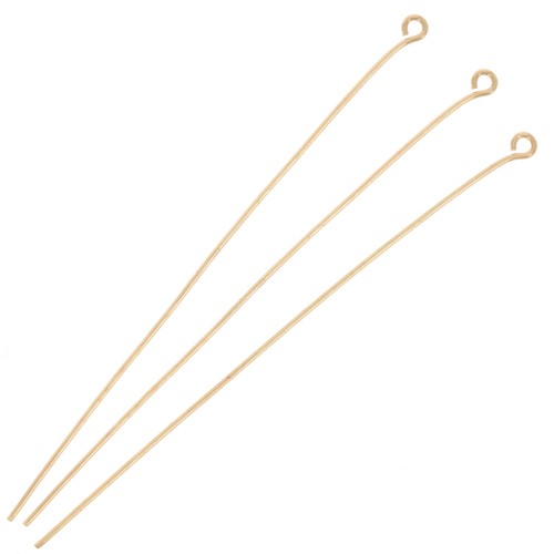 70x0.7mm Eye pins - Gold Tone x10