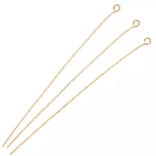 70x0.7mm Eye pins - Gold Tone x10