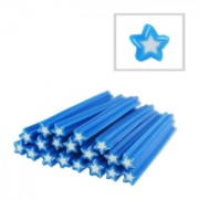 Polymer clay cane 5x50mm Star Blue