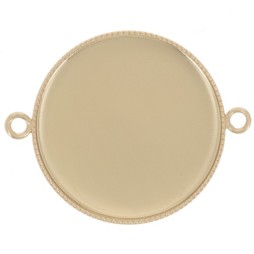 Spacer setting for 25mm flat back cabochon - Gold Tone x1