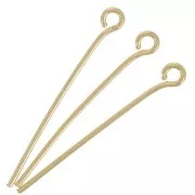 25x0.70mm Eye pins - Gold Tone x25