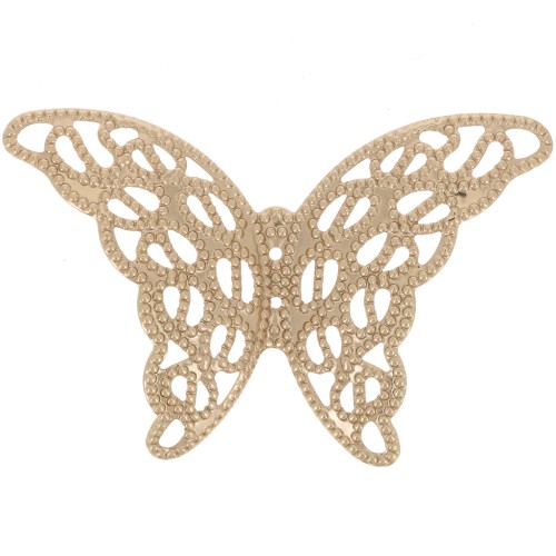 25x39mm Butterfly Stamp - gold Tone x1