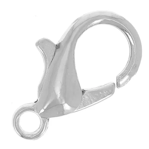 12mm Lobster clasps - Silver Tone x5