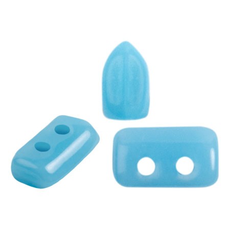 2x5mm Glass beads Piros® by Puca® - Opaque Aqua x10g