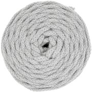 5mm Cotton Air macramé cotton cord spool - Twist Grey x50m|raw }}