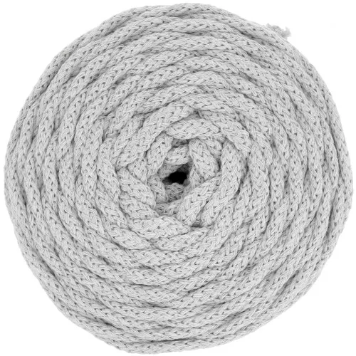 5mm Cotton Air macramé cotton cord spool - Twist Grey x50m