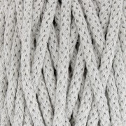 5mm Cotton Air macramé cotton cord spool - Twist Grey x50m