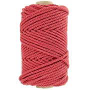 3mm Spool of cotton cord for macramé - Brick x50m