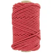 3mm Spool of cotton cord for macramé - Brick x50m