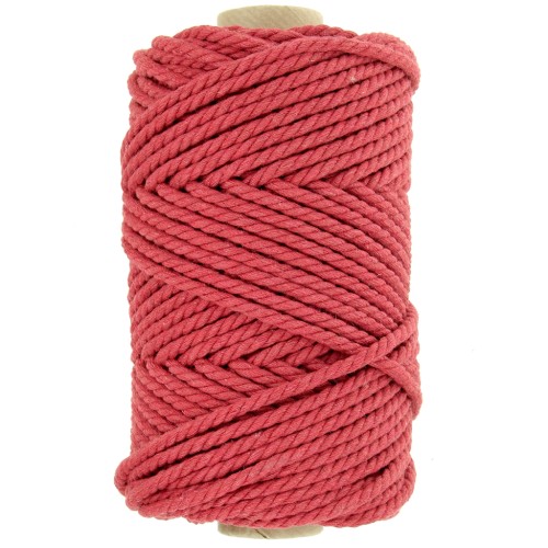 3mm Spool of cotton cord for macramé - Brick x50m
