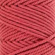 3mm Spool of cotton cord for macramé - Brick x50m