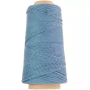 Organic Cotton Détox XL combed macramé cotton cord spool - Bleu x200 m