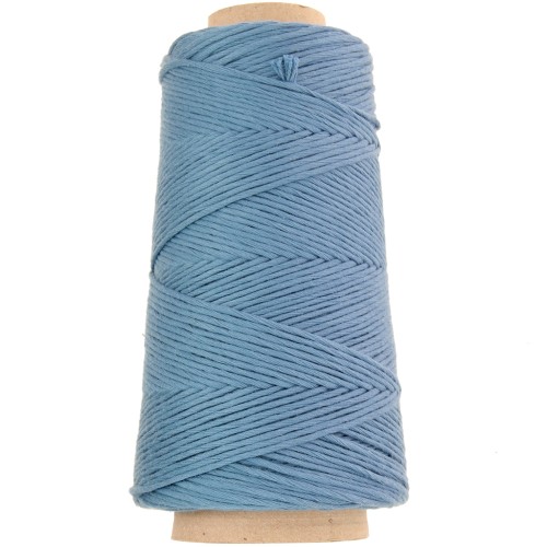 Organic Cotton Détox XL combed macramé cotton cord spool - Steel Blue x200m