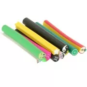 Set of Polymer clay canes 5x50mm Kawaii x10